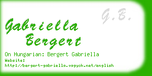 gabriella bergert business card
